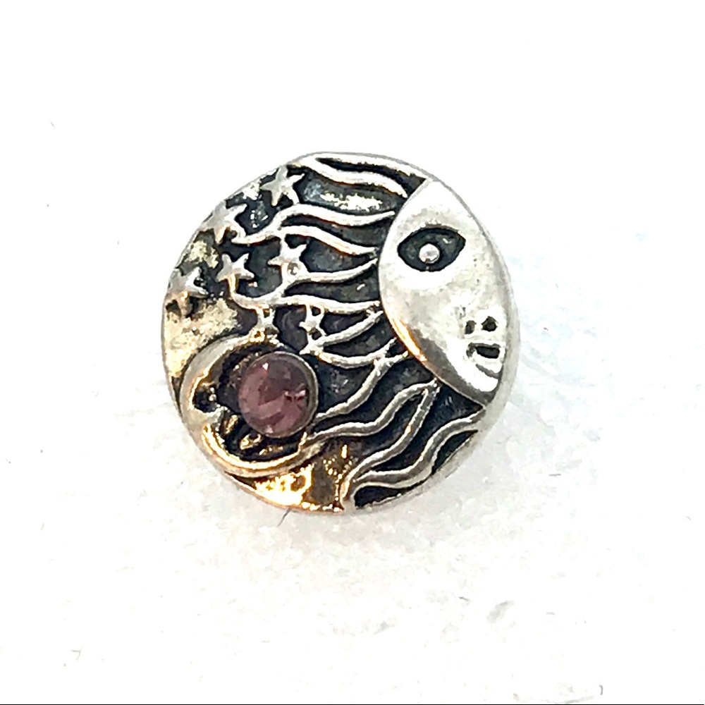 Moon Sun Purple Crystal mini snap 12mm ASM